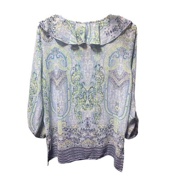 Skye's the Limit Pastel Patterned Blouse - Picture 7 of 7